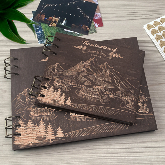 Engraved photo album