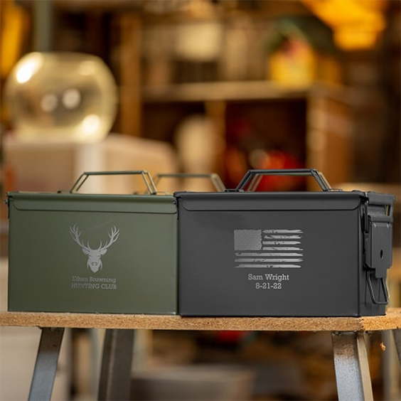 Personalized police badge Ammo box
