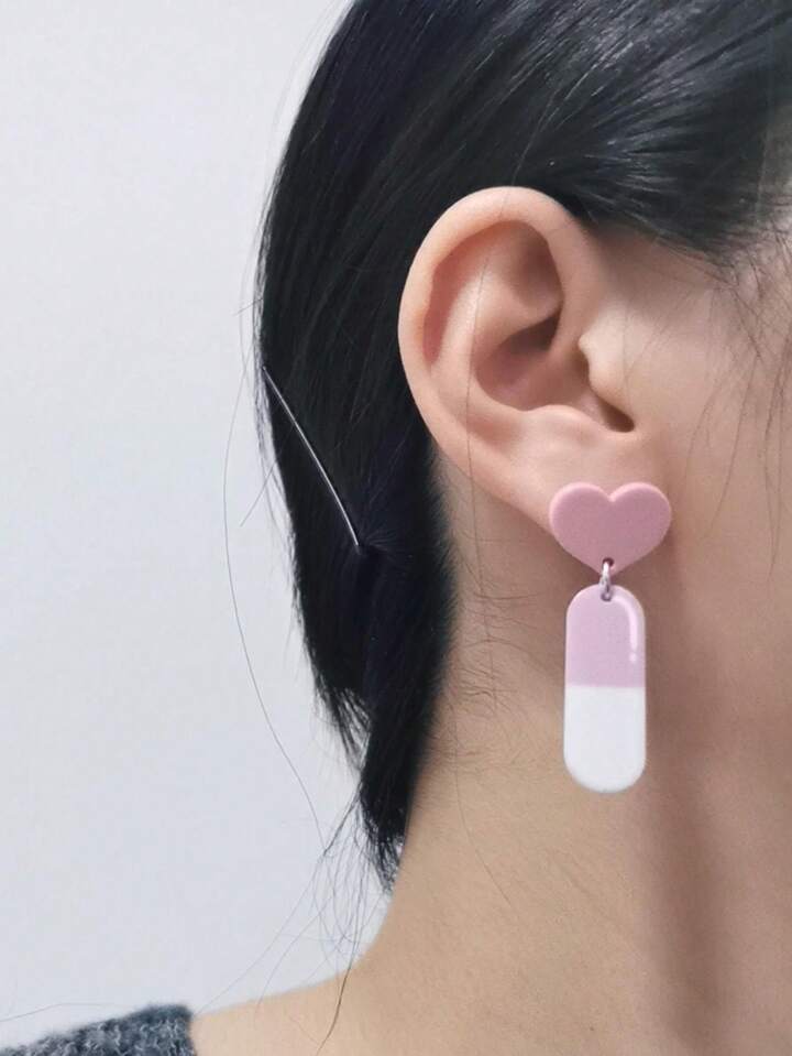 Pills shape earrings