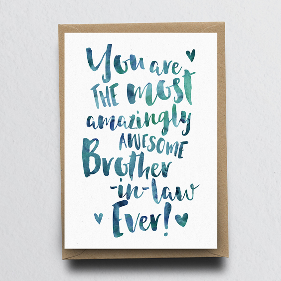 Brother in law greeting card