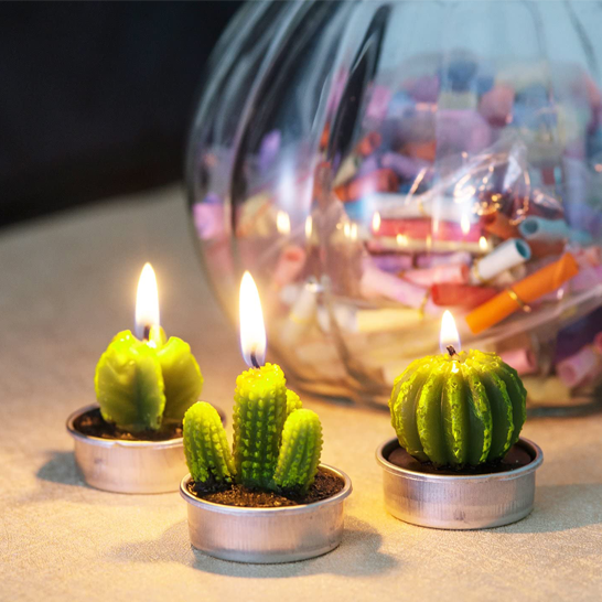 Cactus Tea light candles 