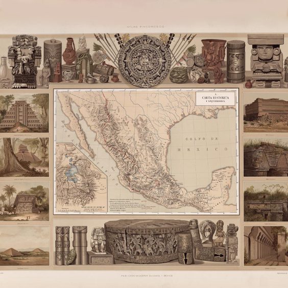 Archaeological map of Mexico