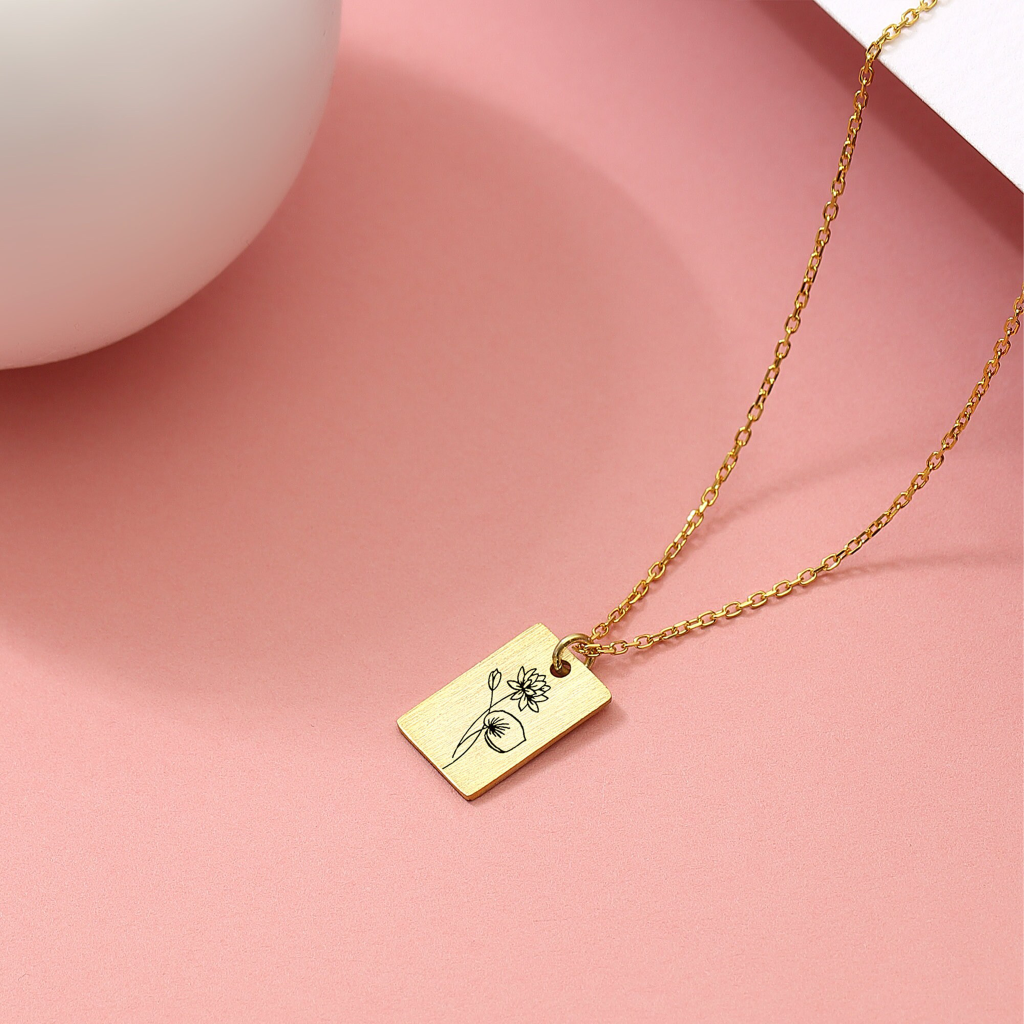 Birthdate pendant necklace