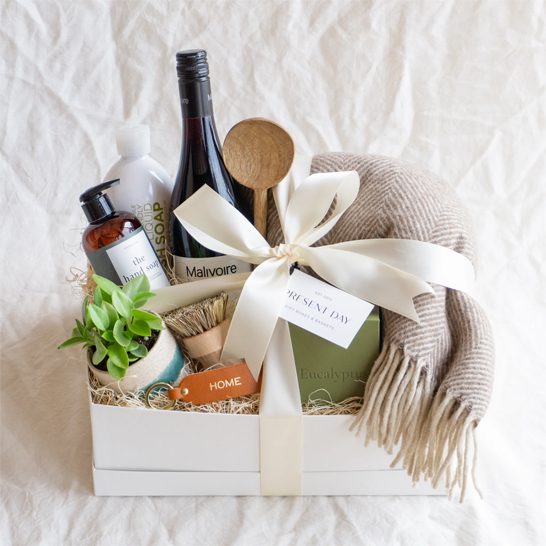 Cozy gift basket