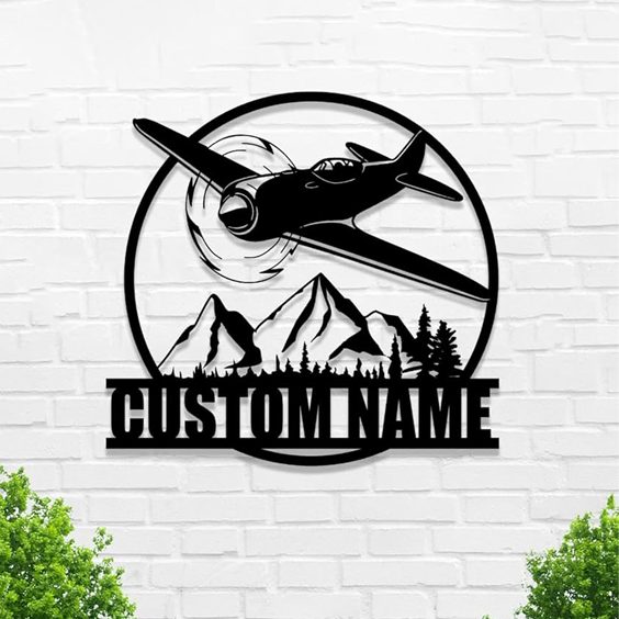 Customize Airplane Metal sign