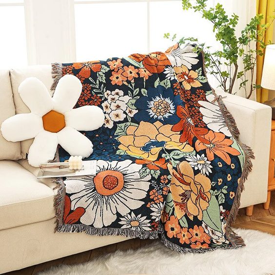 Floral themed blanket