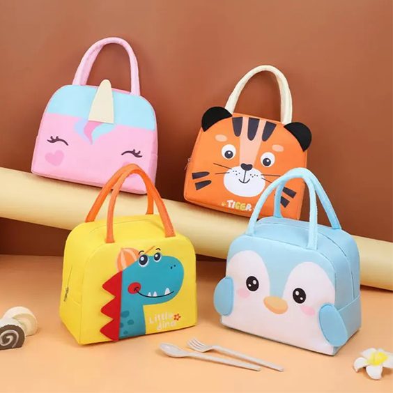 Cartoon-inspired lunch bag