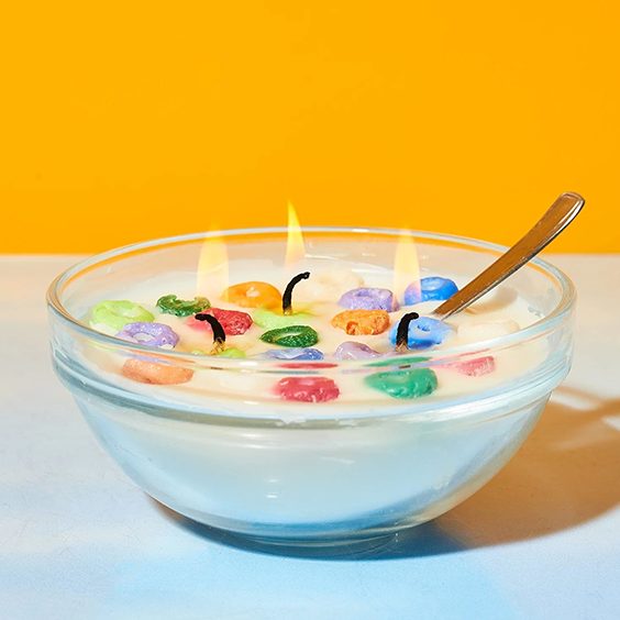 Cereal bowl scented candle