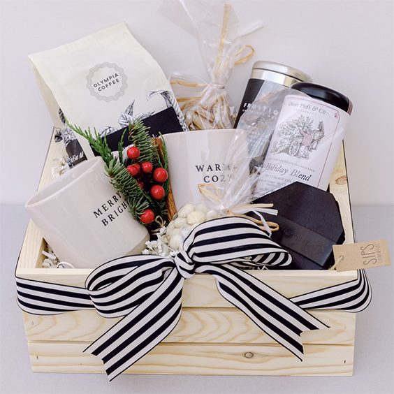 Cozy gift basket