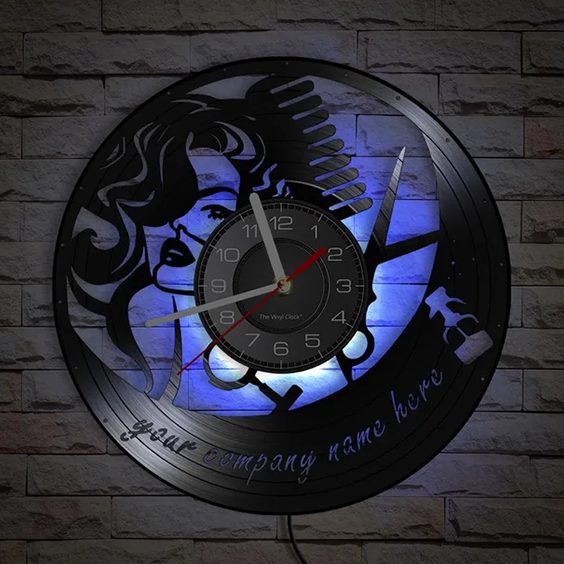 Custom hairdresser clock 